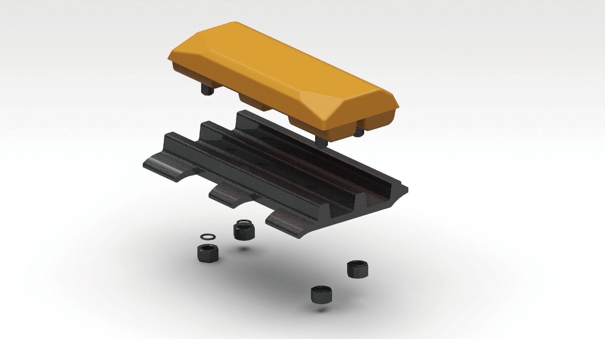 bolt on EV standard poly track pads for asphalt milling machine EVERPADS